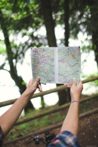 Map in hands large