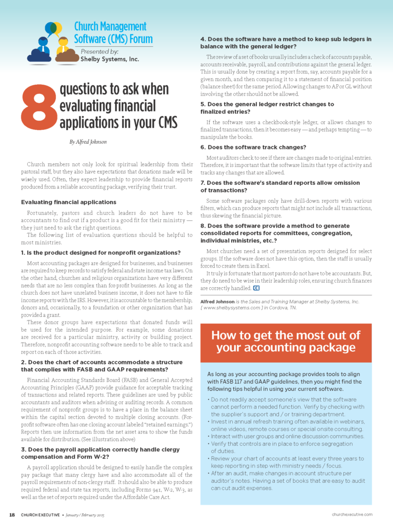 questions to ask when evaluating financial applications