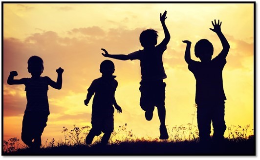 Children jumping